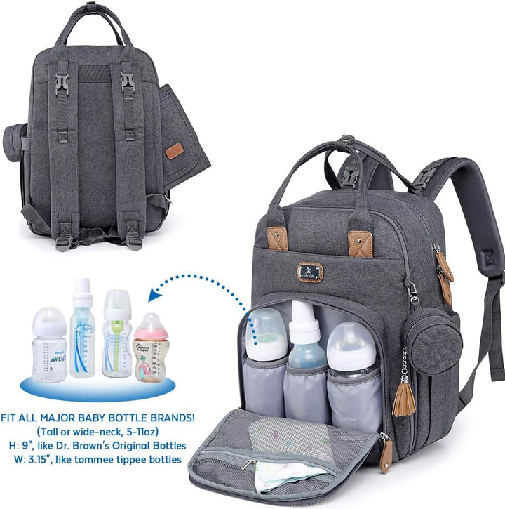 Wickeltasche Rucksack - Dikaslon Grosser Wickelrucksack mit Multifunktions-Babytaschen und mobiler W