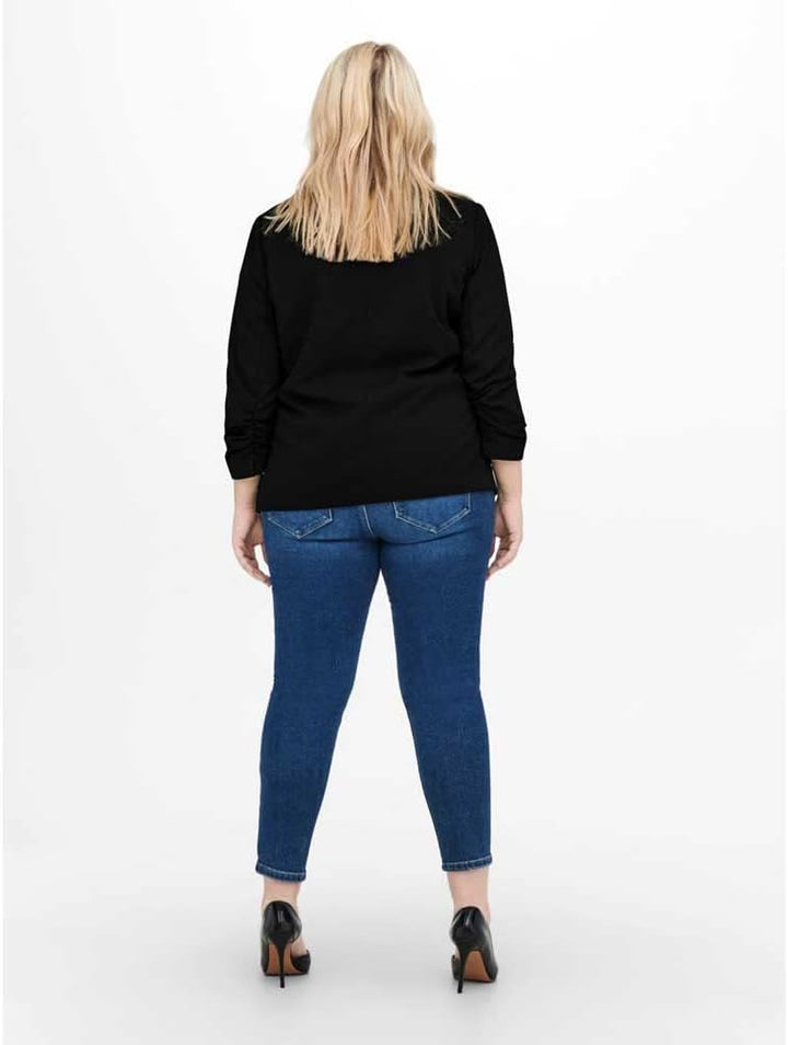 ONLY Carmakoma Damen Carcarolina Diana 3/4 Blazer TLR Blazers 54 Schwarz, 54 Schwarz