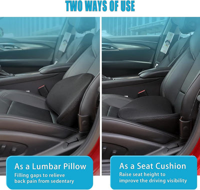 OLYDON Keilkissen Auto, Memory Foam Sitzkissen Auto, Schmerzlinderung, Verbesserung Beim Sitzen, Sit