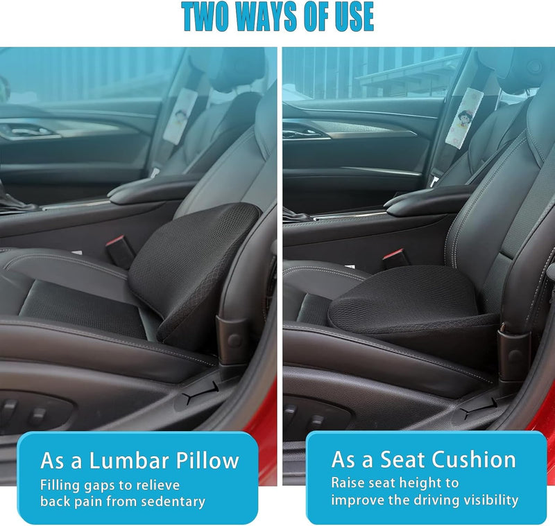 OLYDON Keilkissen Auto, Memory Foam Sitzkissen Auto, Schmerzlinderung, Verbesserung Beim Sitzen, Sit