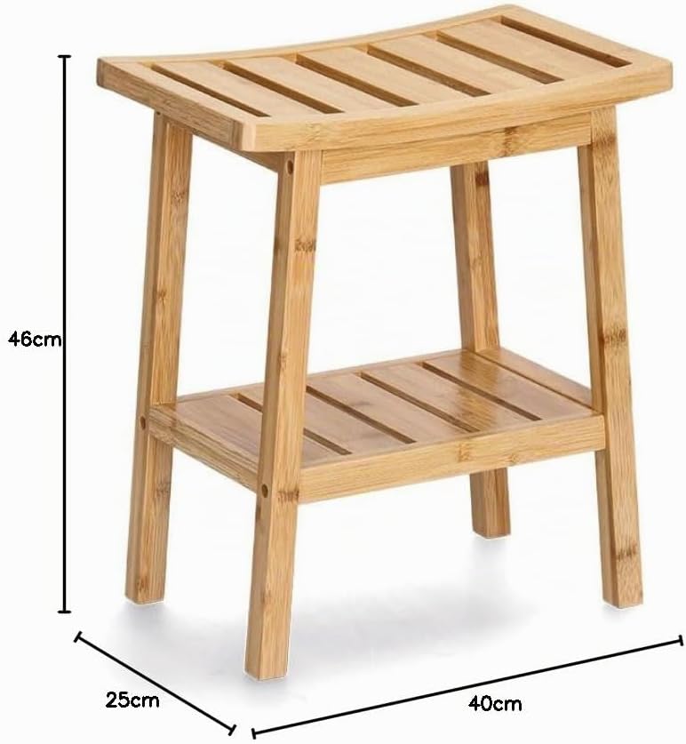 Zeller 18982 Hocker m. Ablage, Bambus
