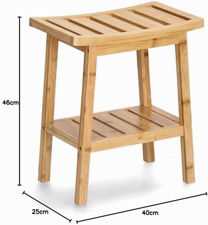 Zeller 18982 Hocker m. Ablage, Bambus