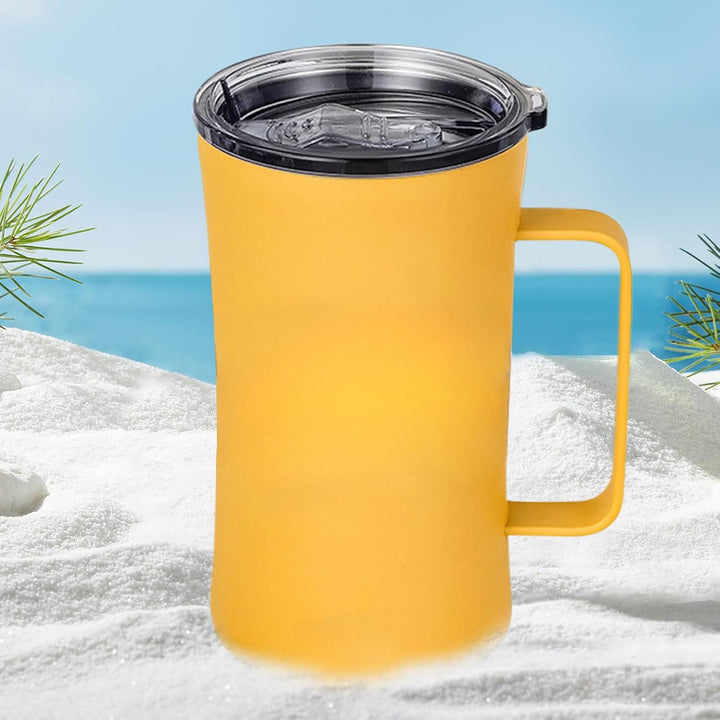 Generisch Isolierbecher Mit Griff | Tragbarer Trinkbecher Mit Deckel | Spritzwassergeschützter Isoli