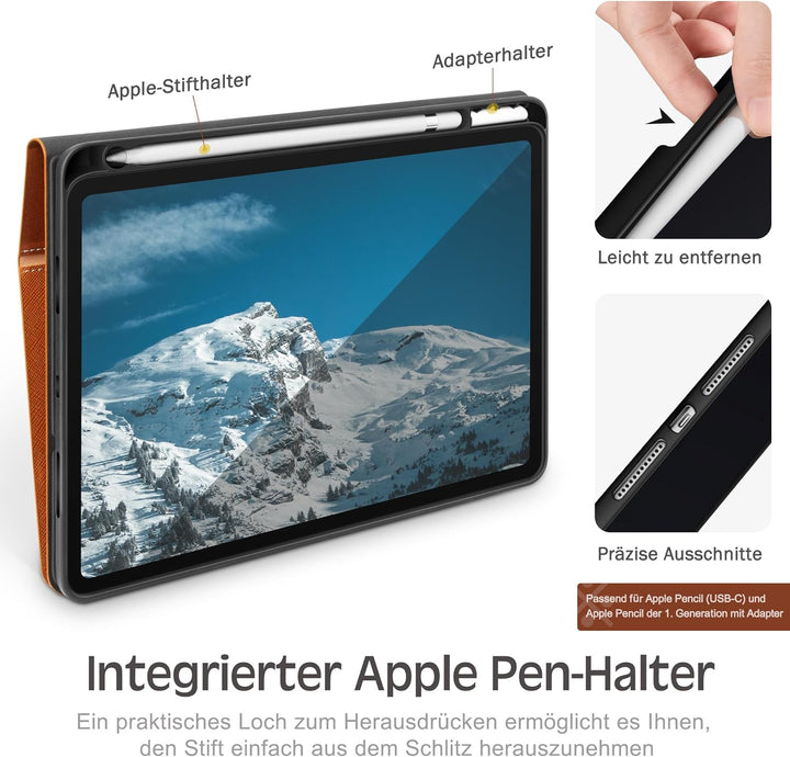KingBlanc für iPad A16 Hülle 11. Generation 11 Zoll 2025, iPad 10. Generation 10,9 Zoll 2022 mit Pen