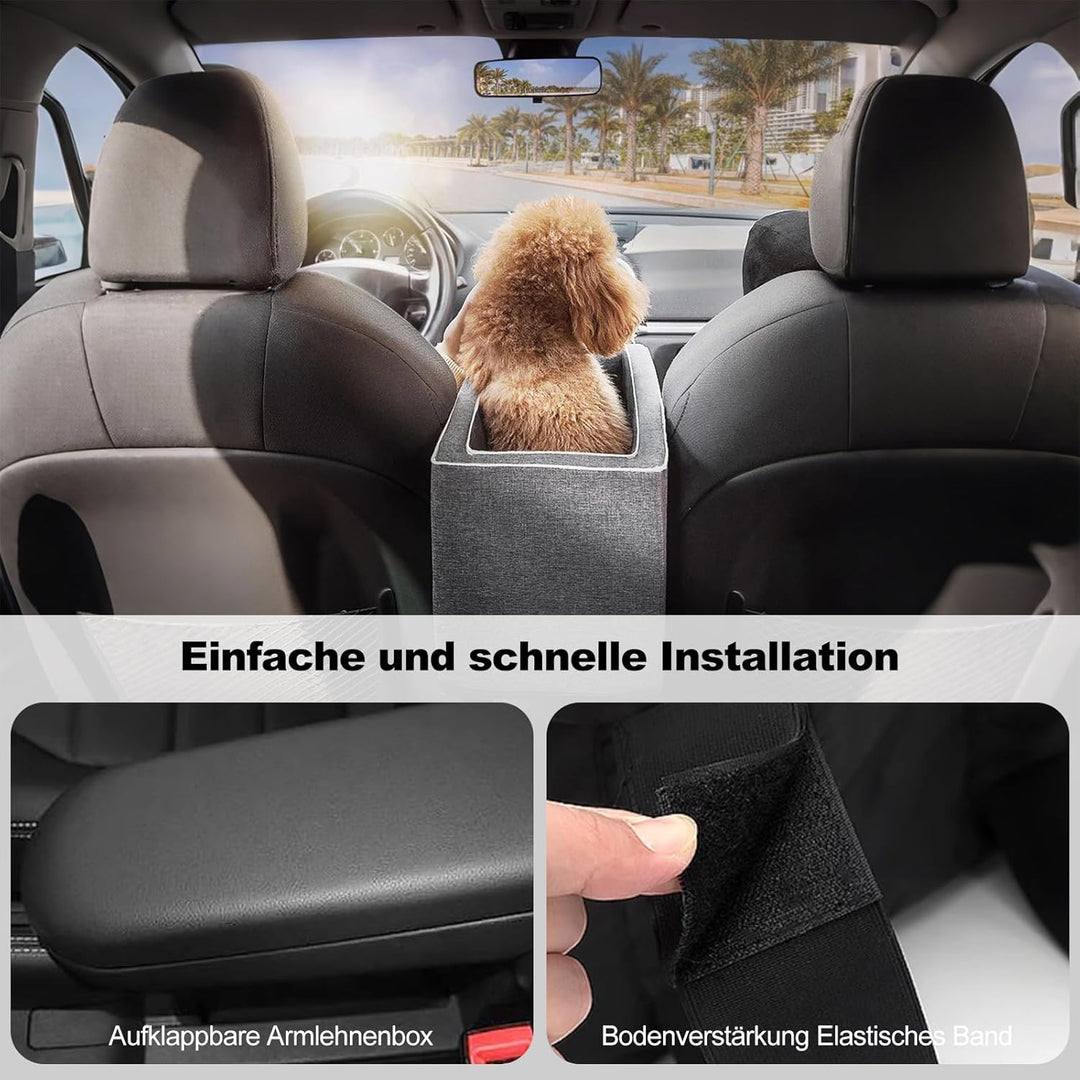Ergocar Hunde Autositz, Sitzerhöhung für Kleine Hunde & Katzen mit Einem Gewicht unter 6kg Weich Abn