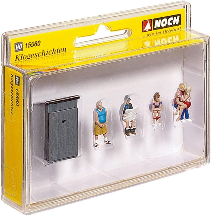 NOCH® Klogeschichten, handkolorierte Miniaturfiguren für Spur H0, Modellbau und Dioramen