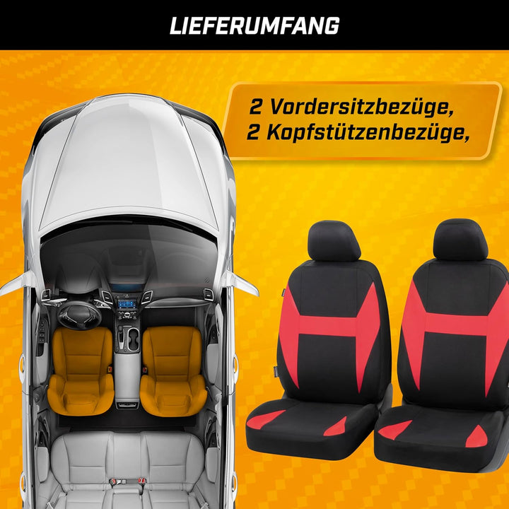 Walser Auto-Sitzbezug Caledon 2 Vordersitzbezüge, Universal PKW-Sitzbezüge Polyester, Auto-Schonbezü