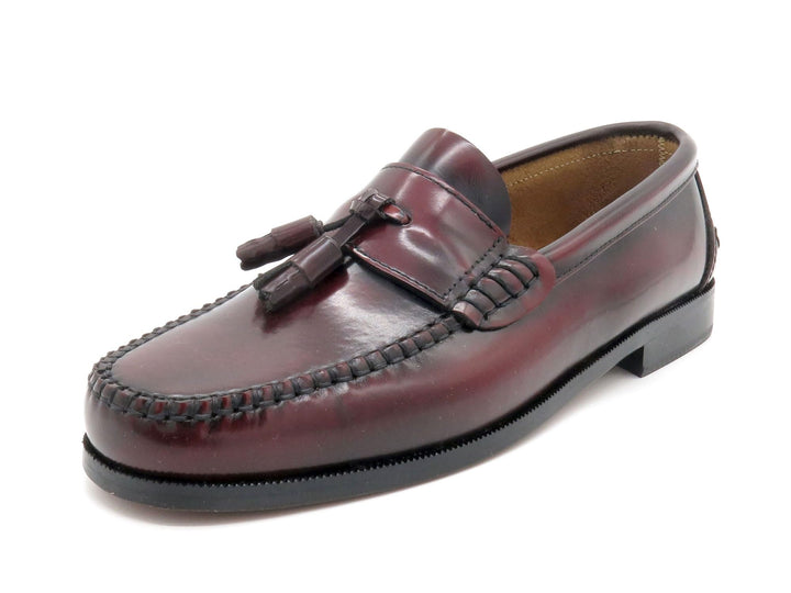 Herren Slipper Business Schuhe Ledersohle Rahmengenäht Premium Tassel Loafer 42 EU Bordeaux, 42 EU B