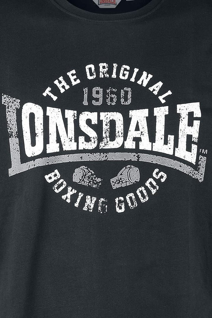 Lonsdale Herren Badfallister Sweatshirt XXL Black/White/Grey, XXL Black/White/Grey