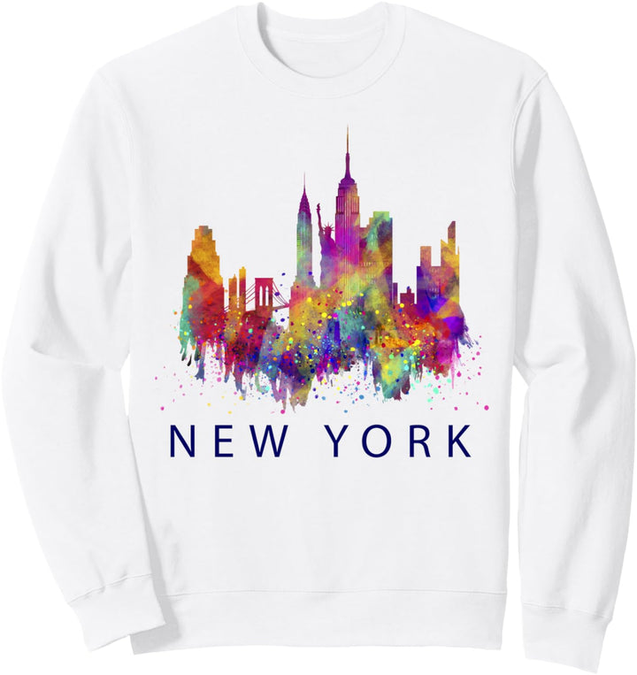 New York City Graphic Tee, Walking In New York City Skyline Sweatshirt