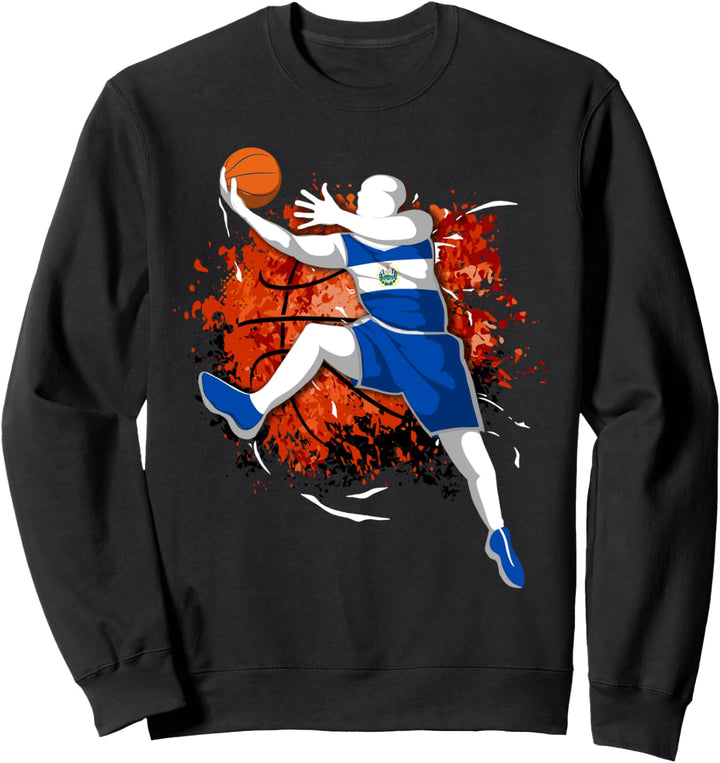 El Salvador Basketball Salvadorianische Nationalflagge Sport Sweatshirt
