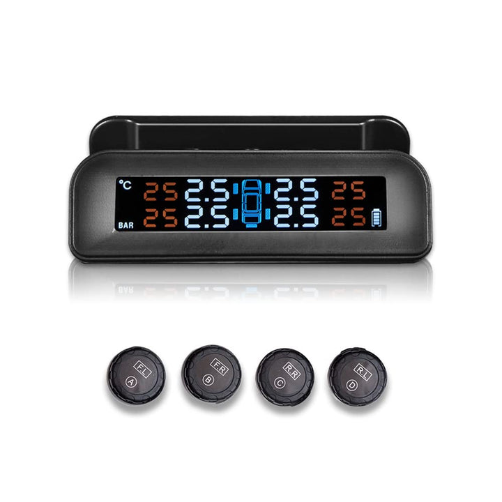 Riloer Auto-Reifendrucküberwachungssystem, TPMS-Echtzeit-Temperaturdruckanzeige, mit einstellbarem D