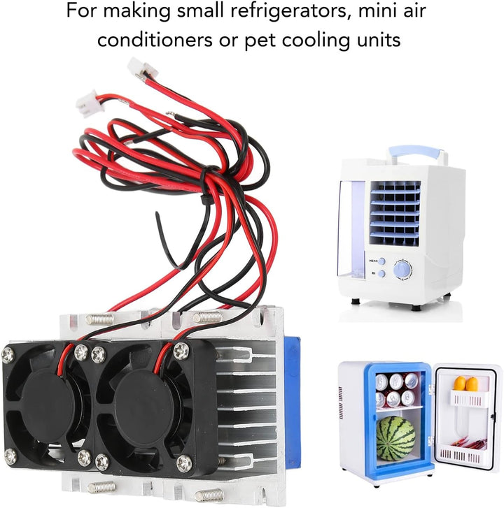Cuifati 12V 144W Luftkühlgerät, Peltier-System mit Thermoelektrischem Kühler, Halbleiter-Kühlsystem-