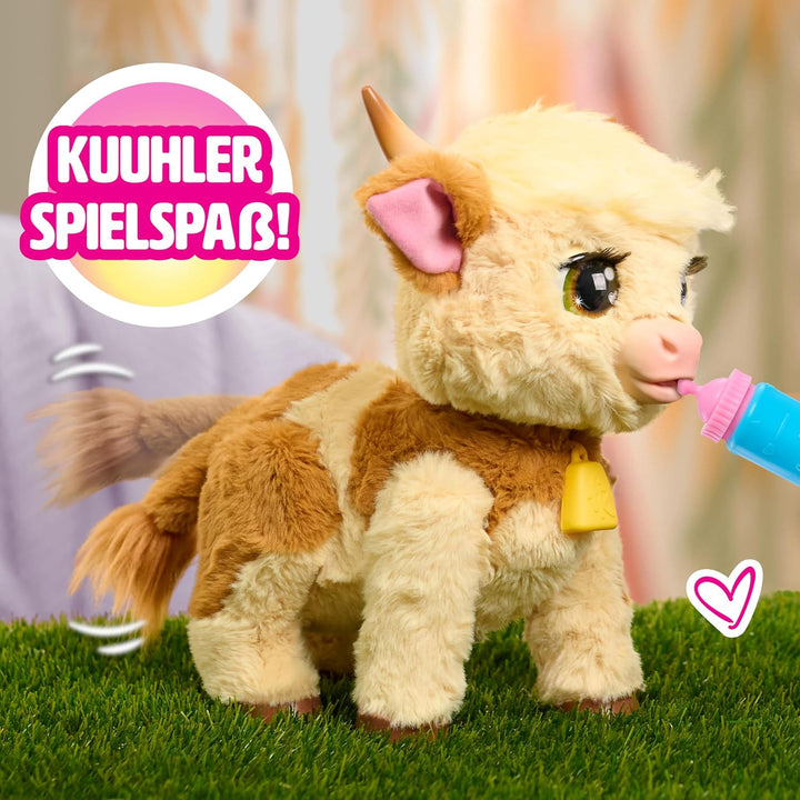 Just Play furReal Maggie, die Kuh, Funktionsplüschtier, interaktives Spielzeug, 50+ Geräusche und Re