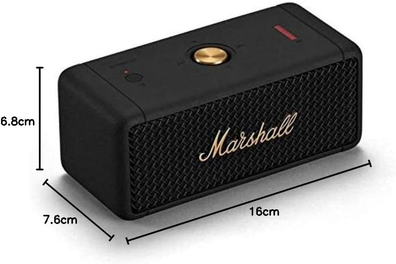 Marshall Emberton Bluetooth Tragbarer Lautsprecher, Kabelloser, Wasserabweisend - Schwarz und Messin