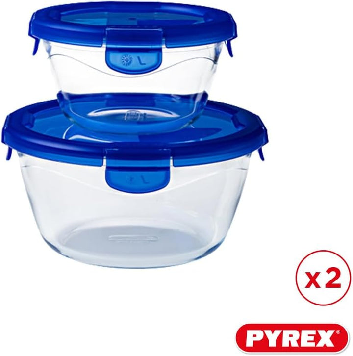 Pyrex Cook & Go Set verschiedene Grössen (2 Stück, rund) 2 pièces rond, 2 pièces rond