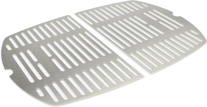 Edelstahl INOX Grillroste für die Weber Q200/2000 Baureihe | spülmaschinenfest - Set aus 2 Hälften G