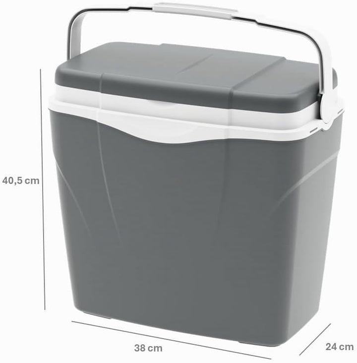 CoolBox Antarctica 3 Sizes, Camping, Summer Freezer Box for bevrages and Food 25LT Grau, 25LT Grau