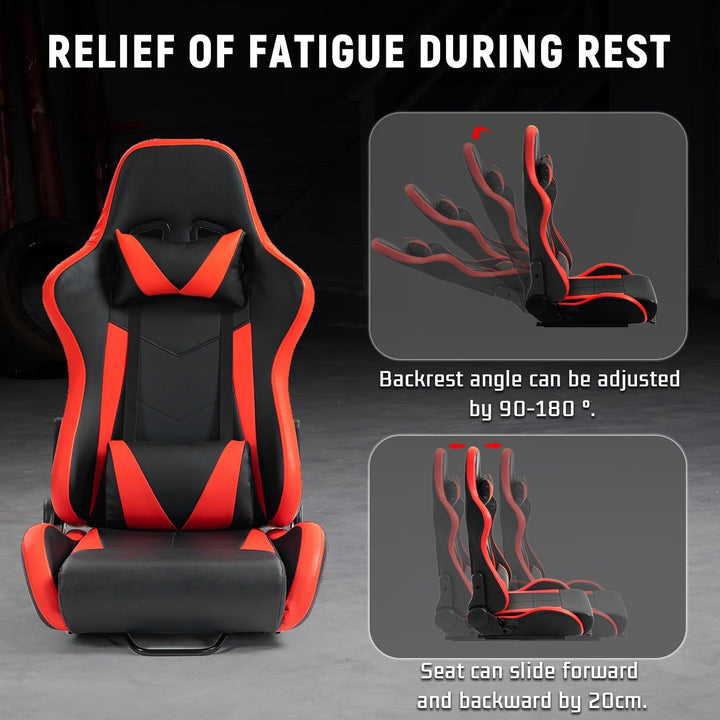 Dardoo Racing Gaming Bucket Seat mit verstellbaren Doppel Slide Adapt Racing Simulator Cockpit Drivi