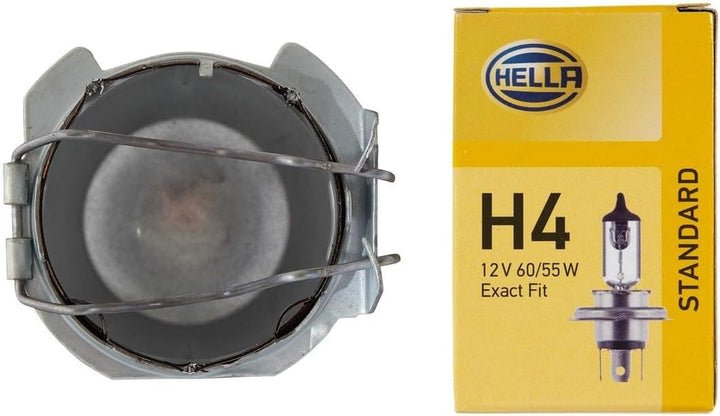 HELLA 1A6 002 395-991 Hauptscheinwerfersatz - Halogen - H4 - 12V - rund - Ref. 20 - gewölbte Streusc