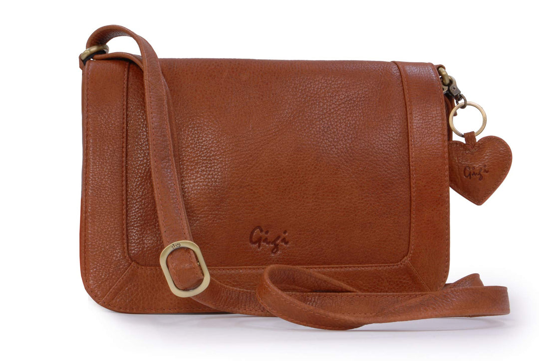 Gigi - Leder - Damenhandtasche/Umhängetasche - GIOVANNA 8948" Hellbraun, Hellbraun