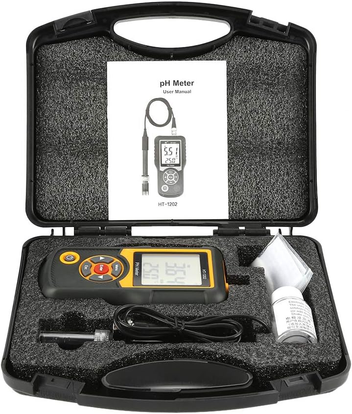 Oumefar 0~14PH PH Tester Digitales PH Messgerät Hochpräzises HT 1202 für Wasserquellen