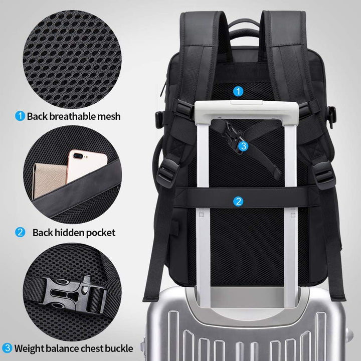 BANGE Reiserucksack, Handgepäck Rucksack Strapazierfähige Convertible Duffle Bag Fit für 17,3-Zoll-L