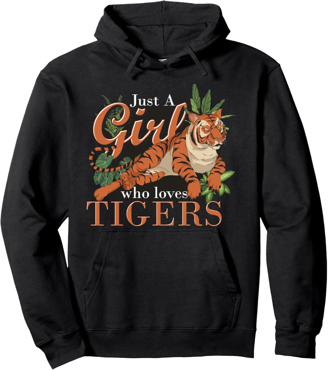 Asiatisches Zoo Tier Wildtier Raubtier Tiger Mädchen Pullover Hoodie