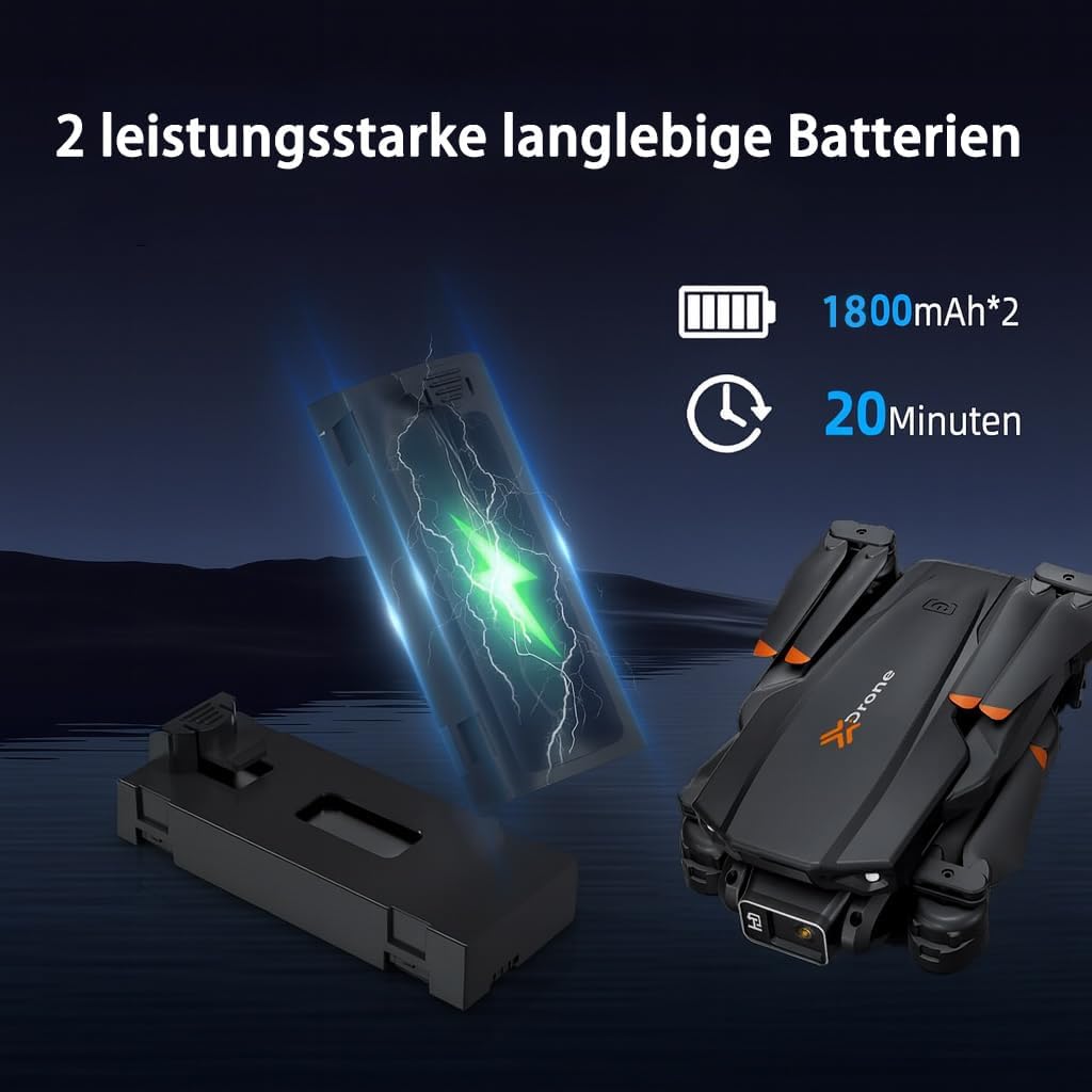Drohne mit Kamera 4k, Mini Drohne für Kinder und Anfänger, Erwachsene, Drone für Ein-Knopf Start/Lan