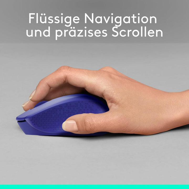 Logitech M330 SILENT PLUS Kabellose Maus, 2,4 GHz mit USB-Nano-Empfänger, 1000 DPI Optical Tracking,