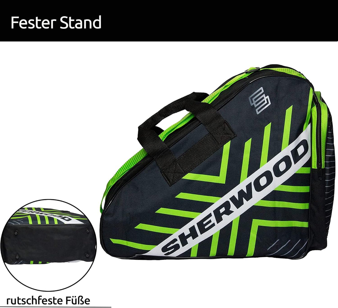 SHER-WOOD Schlittschuhtasche, Inliner-Tasche für Erwachsene und Kinder, Eishockey-Bag, ideal für Rol