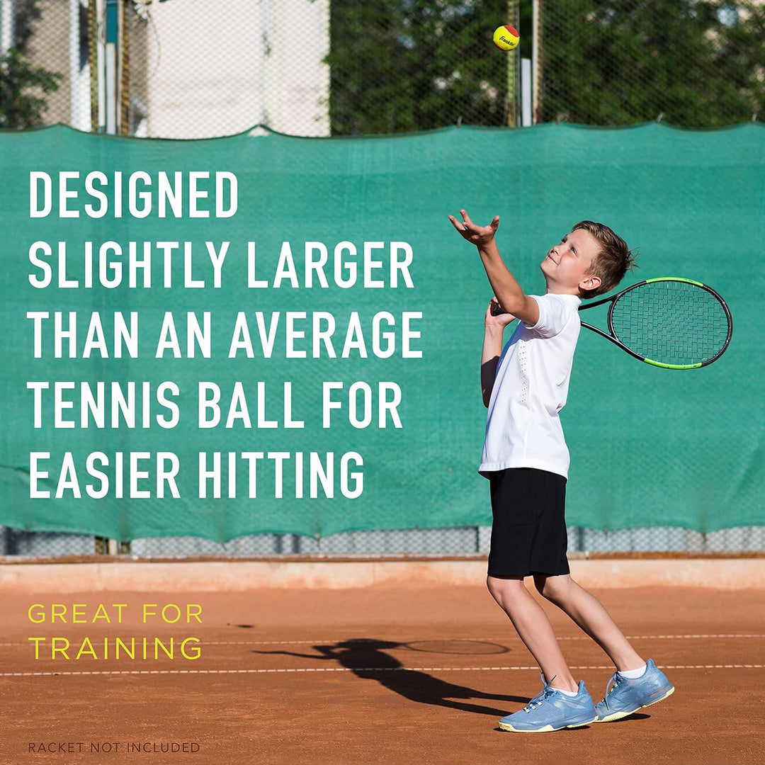 Franklin Sports Drucklose Tennisbälle, offizielle Grösse, Niederdruck-Tennisbälle, ideal für Trainin
