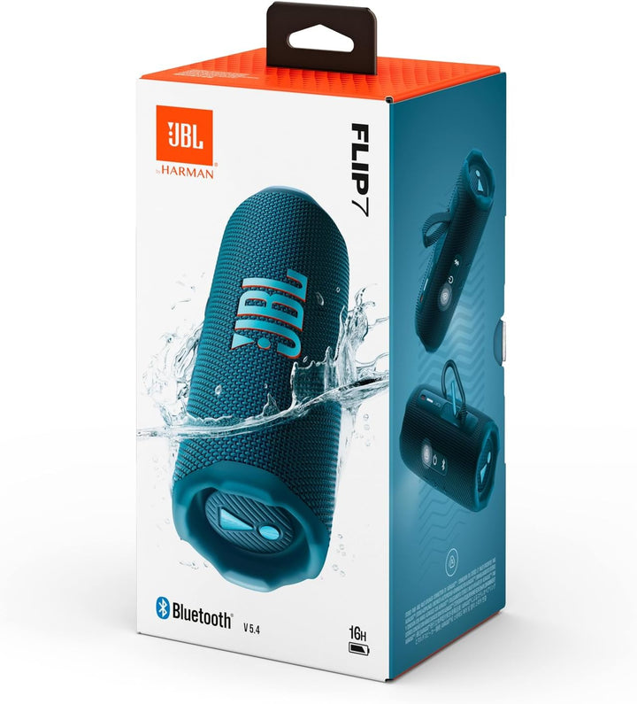 JBL Flip 7, kabelloser tragbarer Bluetooth-Lautsprecher, 16 Stunden Akkulaufzeit, IP68 wasserdicht,