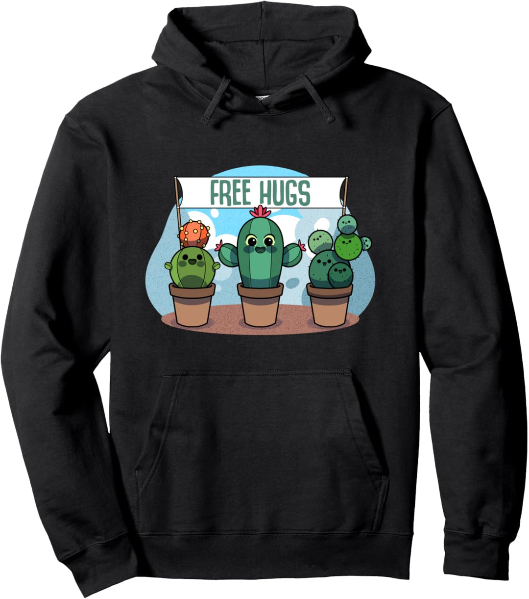 Free Hugs Süsser Kaktus Kuscheln Touch Me Kuschelparty Pullover Hoodie