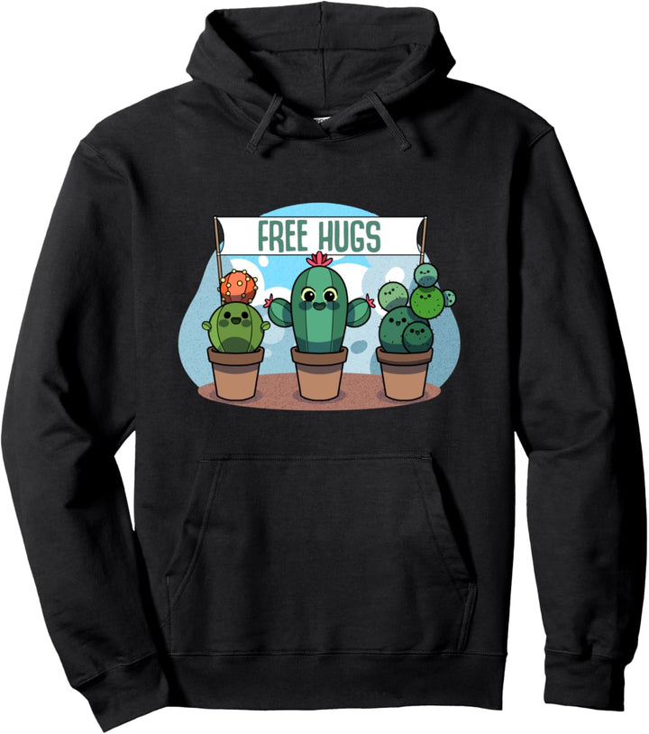 Free Hugs Süsser Kaktus Kuscheln Touch Me Kuschelparty Pullover Hoodie