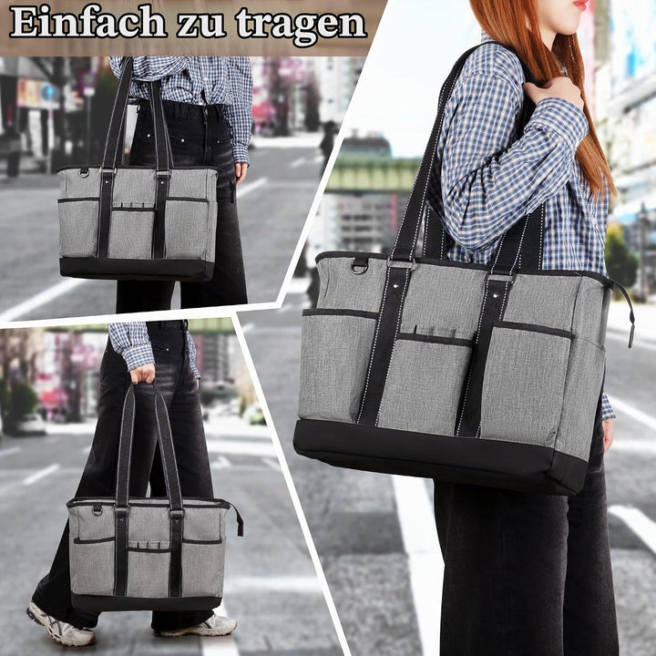 Damero Lehrertasche, Lehrer Arbeitstasche mit gepolstertem Laptopfach, Lehrer Utility Tasche mit meh