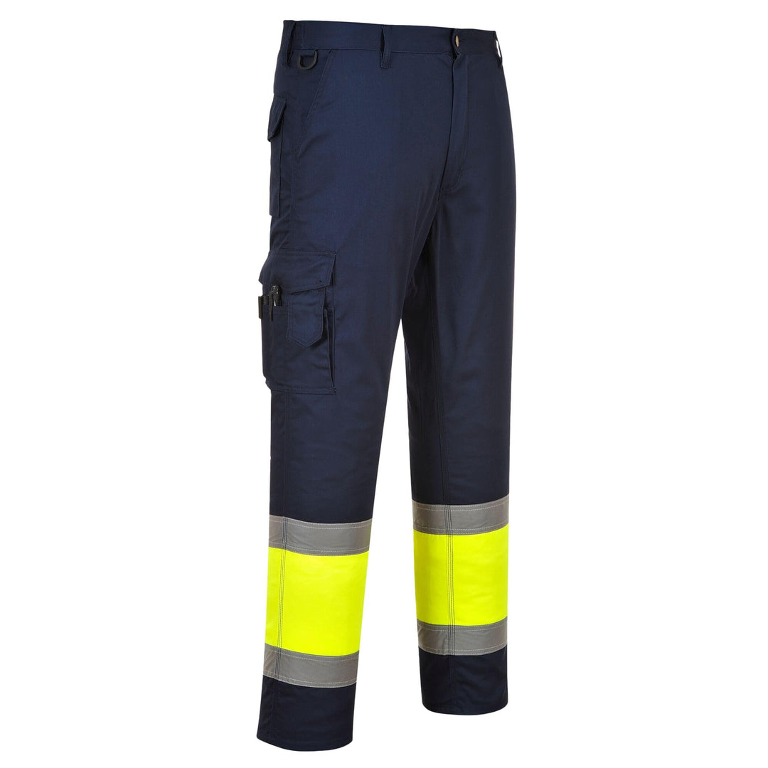 Portwest 2-farbige Warnschutz-Combat Hose, Grösse: L, Farbe: Gelb/Marine, E049YNRL
