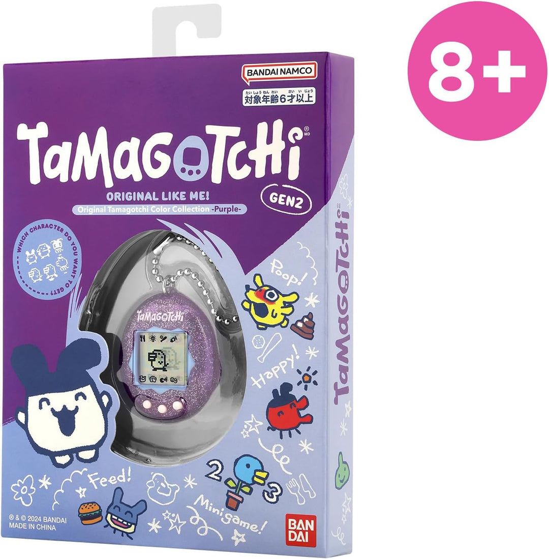 Bandai - Original Tamagotchi Color Collection Purple - Elektronisches virtuelles Haustier mit Farbdi