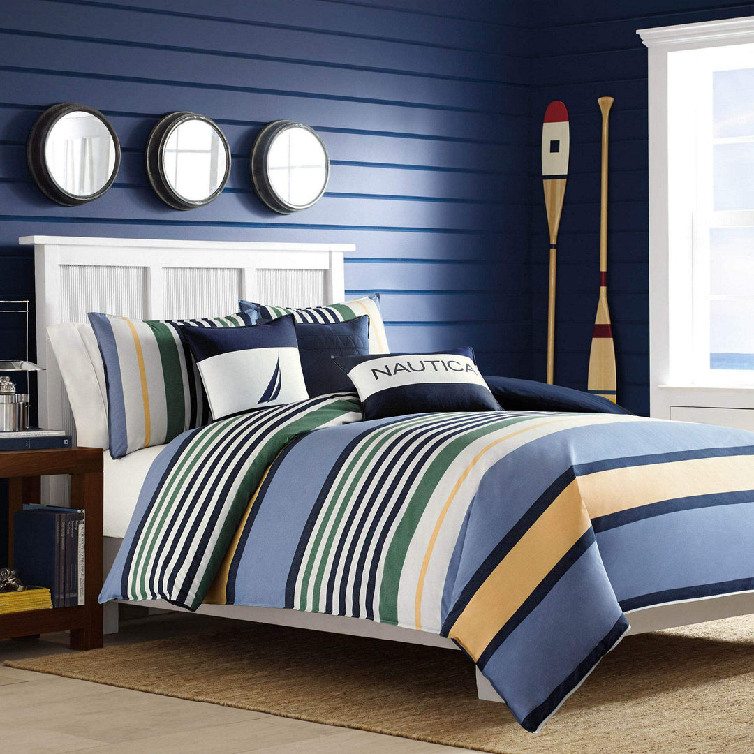 Nautica Home Dover Bettwäsche Set Satin 100% Baumwolle Wendebettwäsche Reissverschluss 155x220 Bettb