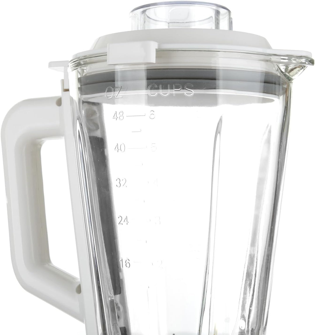 Kasanova 1 Standmixer LT 1,5 Glaskrug W1000 weiss, ABS-Kunststoff Glas Edelstahl 18/10 Elektronische