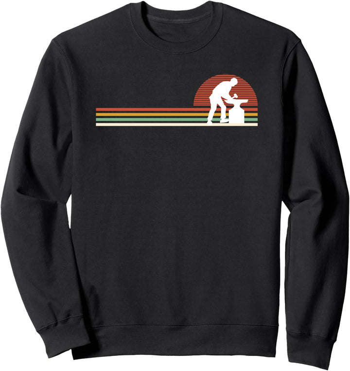 Retro Schmied Hufschmied Schmiede Handwerker Werkstatt Sweatshirt