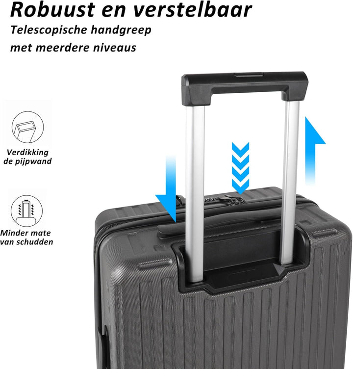 TANTOMI Handgepäck Koffer mit Laptopfach, 20 Zoll Hartschalenkoffer, Leichter ABS-Rollkoffer, Reisek