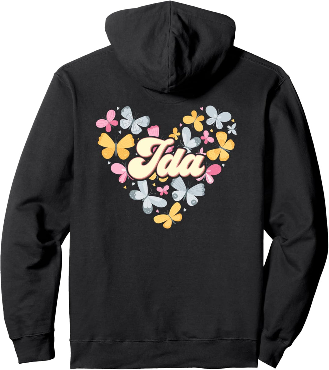 Ida Retro Vintage Schmetterling Vornamen Namen Pullover Hoodie