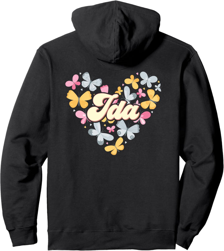 Ida Retro Vintage Schmetterling Vornamen Namen Pullover Hoodie