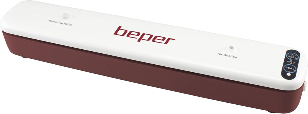BEPER P102CON001 Vakuumiergerät, Vakuumiergerät mit 5 Vakuumbeuteln, ABS, doppelte Bedienung, Dichtu
