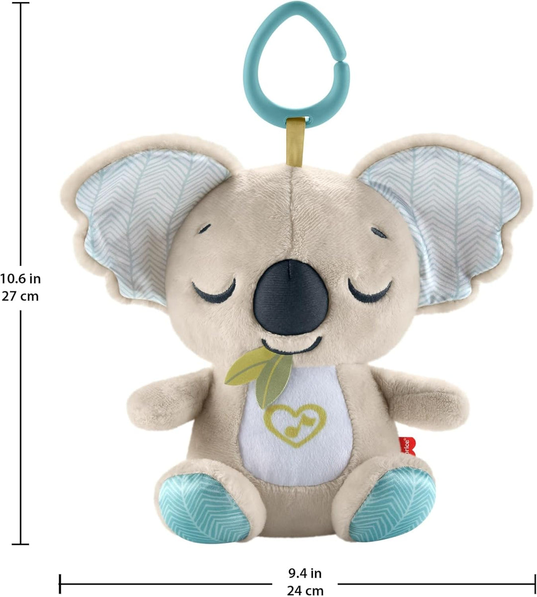 Fisher-Price Baby-Spielzeug für unterwegs Koala-Spieluhr, Plüsch-Spieluhr mit weissem Rauschen und M