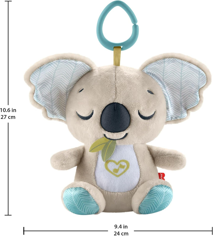 Fisher-Price Baby-Spielzeug für unterwegs Koala-Spieluhr, Plüsch-Spieluhr mit weissem Rauschen und M