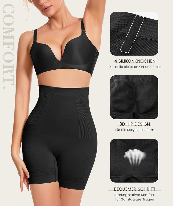 SIMIYA Bauchweg Unterhose Damen Hohe Taille Bauch Weg Shapewear Miederhose mit Bein Shaping Unterhos