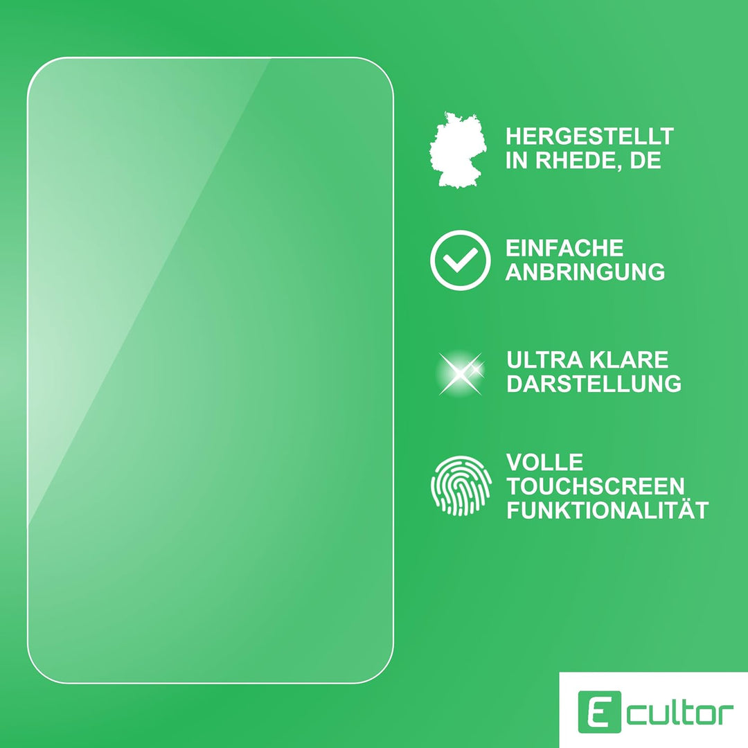 Ecultor® Displayschutz kompatibel mit Thermomix TM7 Schutzfolie mit Montage-Hilfe [9H, Kratzfest, Ma