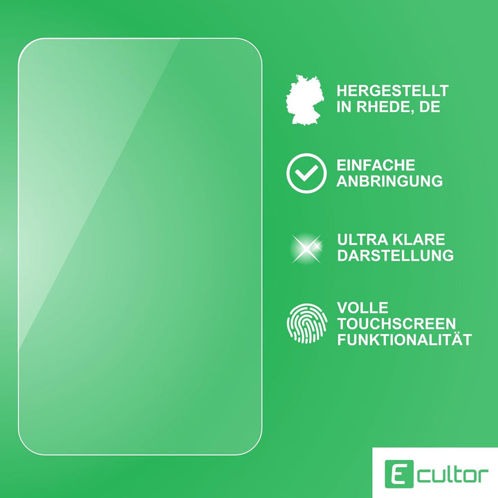 Ecultor® Displayschutz kompatibel mit Thermomix TM7 Schutzfolie mit Montage-Hilfe [9H, Kratzfest, Ma